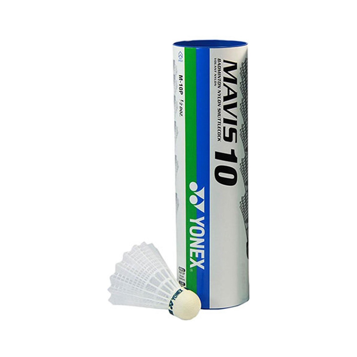 Yonex Mavis 10 recreatieve badmintonshuttle wit medium 6stuks
