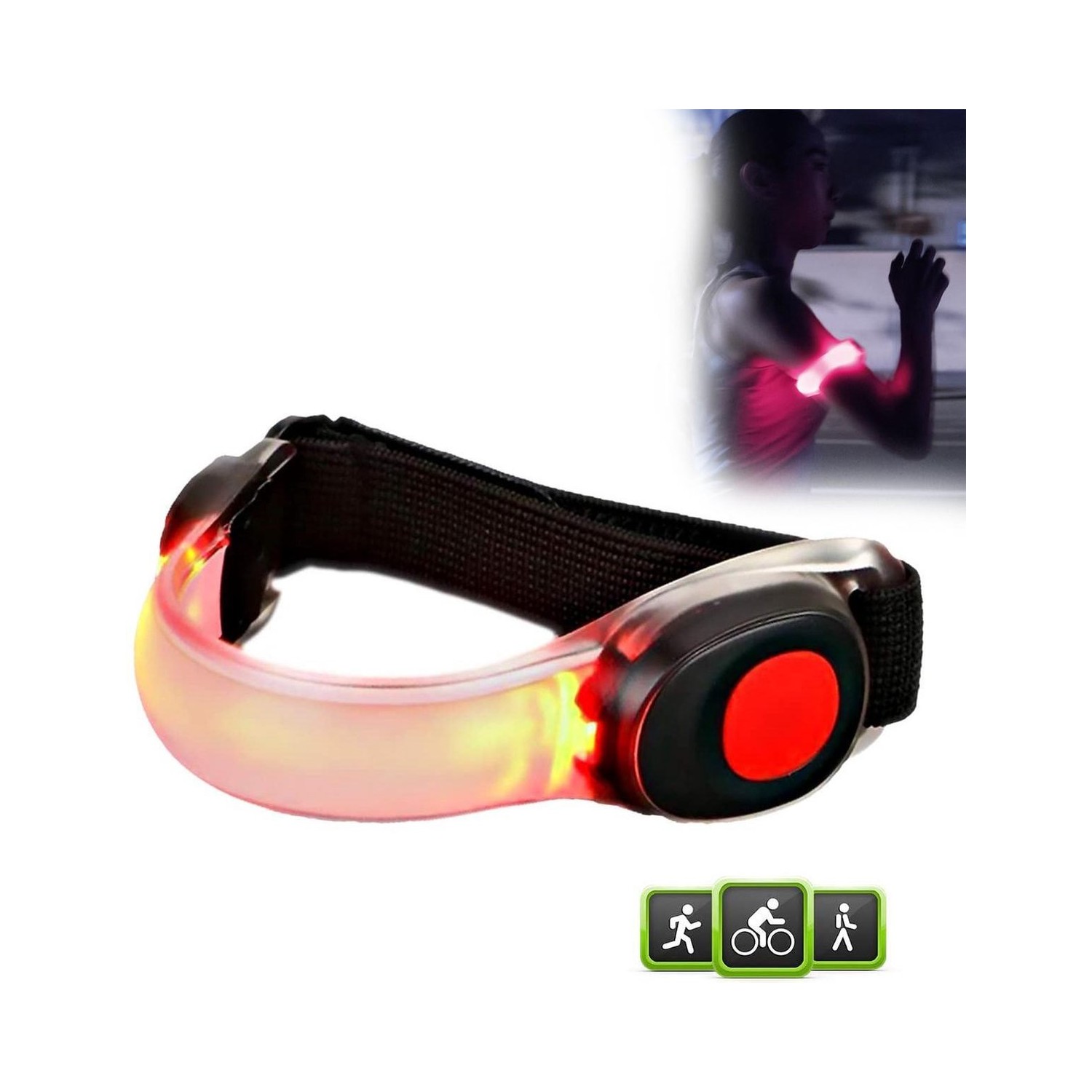 Zeker Tomaat Van Pure2Improve - LED armband - fietsen/hardloop armband